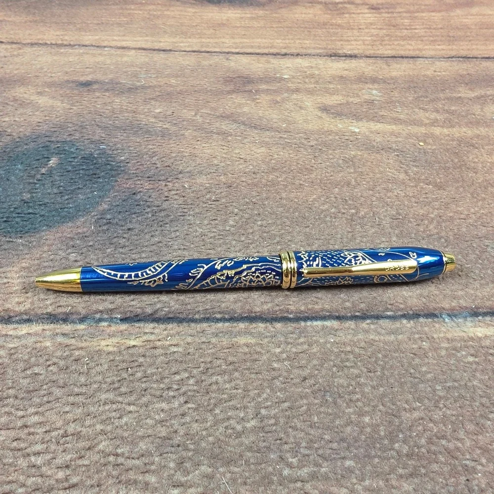 Cross Sauvage Ballpoint Pen Year of the Dragon Blue Gold Good Special Edition